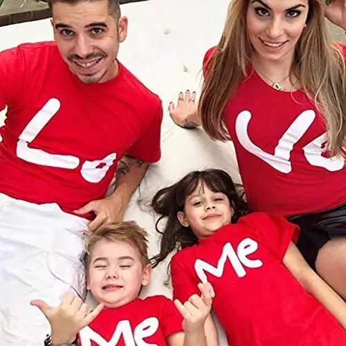1pcs Love Me Family Shirts Valentine's Day Matching Clothes Daddy Mommy and Me Family Matching T-Shirt Love Me Tee Tops Outfits - PratSN