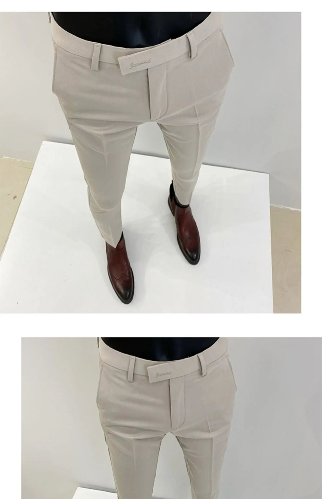 2023 Spring and Summer New Men's Casual Business Dress Pants Fashion Social Solid Wedding Party Suit Pants Slim Fit Suit Pants - PratSN