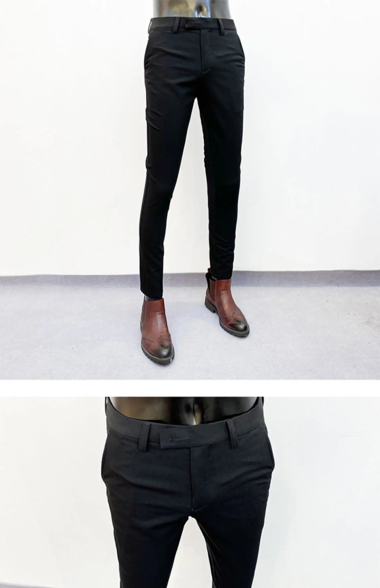 2023 Spring and Summer New Men's Casual Business Dress Pants Fashion Social Solid Wedding Party Suit Pants Slim Fit Suit Pants - PratSN