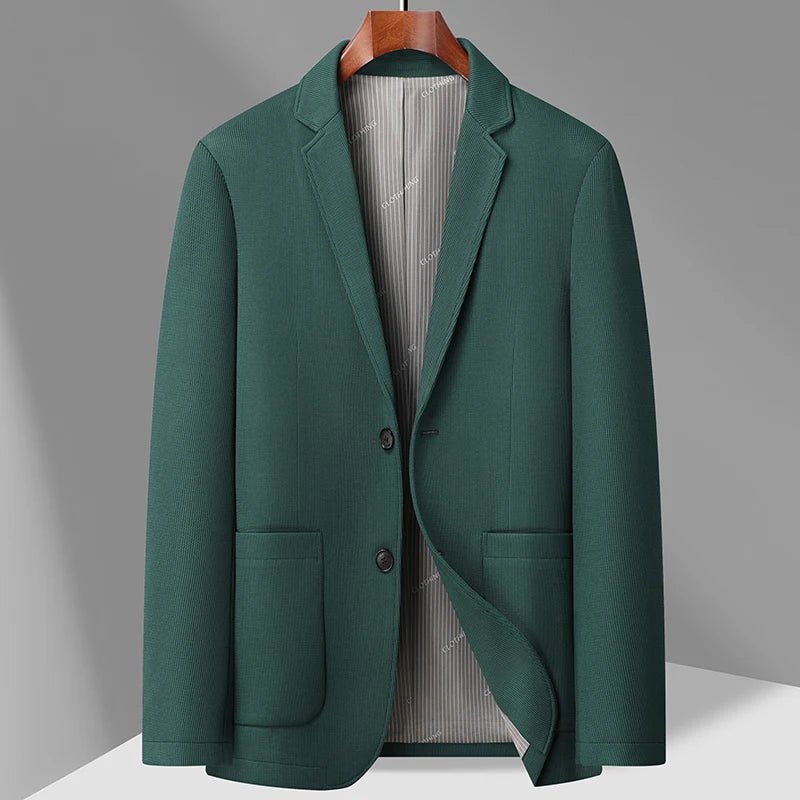 2024 Exquisite Fabric Fashion Handsome Coat Autumn Winter Young White Collar Dad Small Suit for Men Business Casual Slim Suit - PratSN