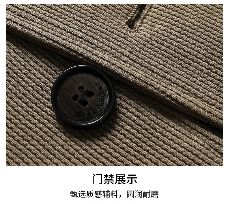 2024 Exquisite Fabric Fashion Handsome Coat Autumn Winter Young White Collar Dad Small Suit for Men Business Casual Slim Suit - PratSN