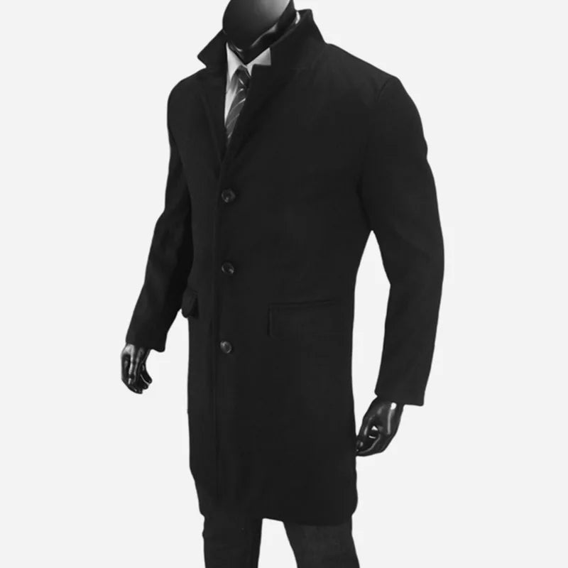 2024 New Men's Jacket Bestseller Korean And Japanese Style Single - Breasted Cardigan Wool Coat - PratSN