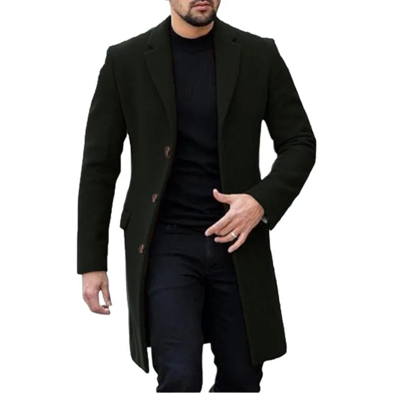2024 New Men's Jacket Bestseller Korean And Japanese Style Single - Breasted Cardigan Wool Coat - PratSN