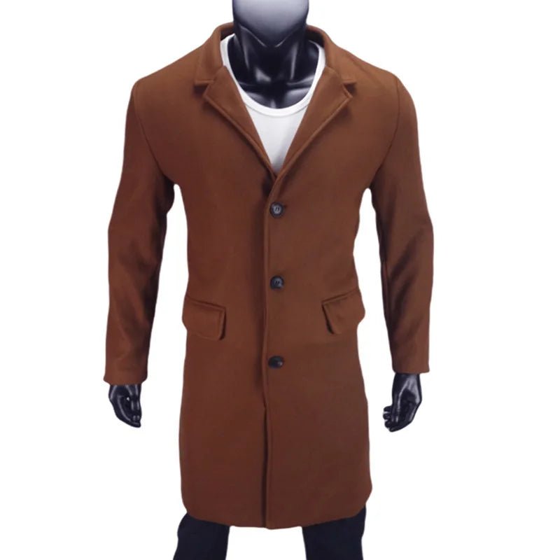 2024 New Men's Jacket Bestseller Korean And Japanese Style Single - Breasted Cardigan Wool Coat - PratSN
