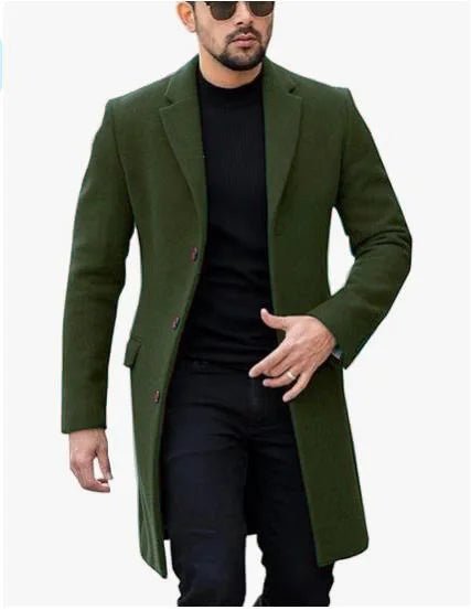 2024 New Men's Jacket Bestseller Korean And Japanese Style Single - Breasted Cardigan Wool Coat - PratSN