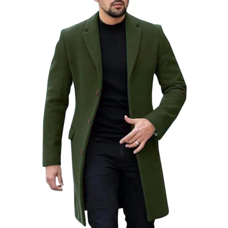 2024 New Men's Jacket Bestseller Korean And Japanese Style Single - Breasted Cardigan Wool Coat - PratSN