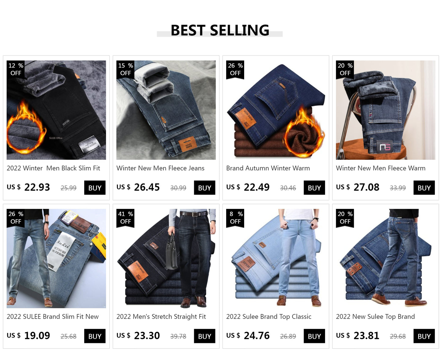 2025 Brand Top Classic Style Men Spring Summer Jeans Business Casual Light Blue Stretch Cotton Denim Male Trousers - PratSN