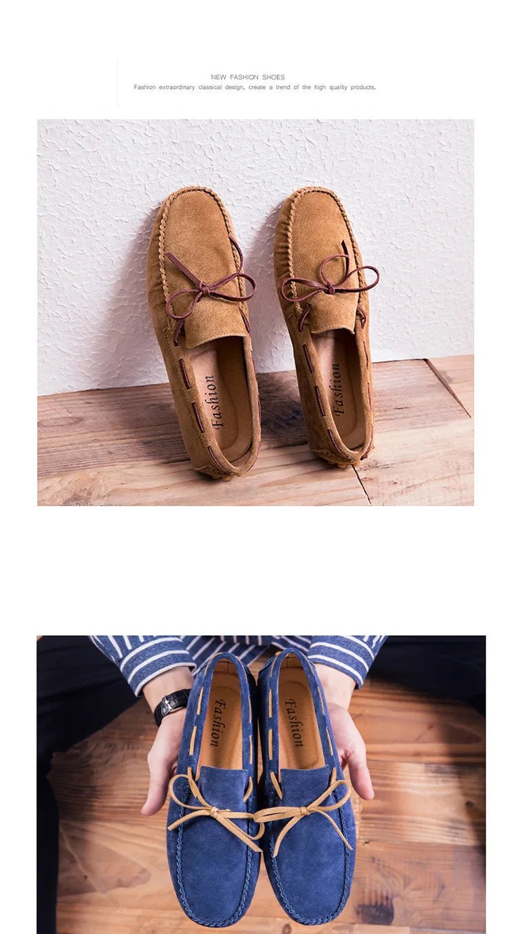 2025 Leather Men Casual Shoes Luxury Brand comfortable Slip on Formal Loafers Men Moccasins Italian Soft Male Driving Shoes - PratSN
