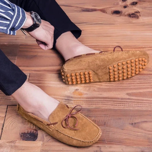 2025 Leather Men Casual Shoes Luxury Brand comfortable Slip on Formal Loafers Men Moccasins Italian Soft Male Driving Shoes - PratSN