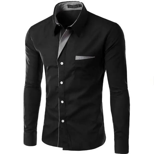 2025 Long Sleeve Shirt Men Slim fit Design Formal Casual Brand Male Dress Shirt Size M - 4XL - PratSN