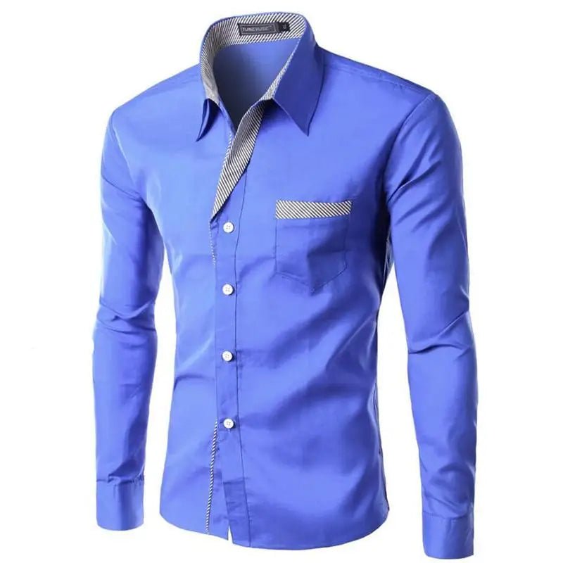 2025 Long Sleeve Shirt Men Slim fit Design Formal Casual Brand Male Dress Shirt Size M - 4XL - PratSN