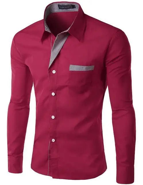 2025 Long Sleeve Shirt Men Slim fit Design Formal Casual Brand Male Dress Shirt Size M - 4XL - PratSN