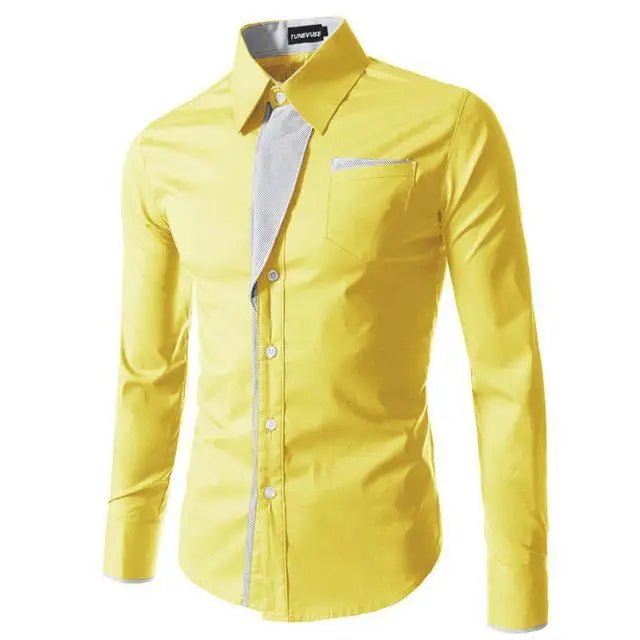 2025 Long Sleeve Shirt Men Slim fit Design Formal Casual Brand Male Dress Shirt Size M - 4XL - PratSN