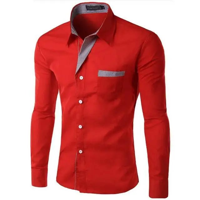 2025 Long Sleeve Shirt Men Slim fit Design Formal Casual Brand Male Dress Shirt Size M - 4XL - PratSN