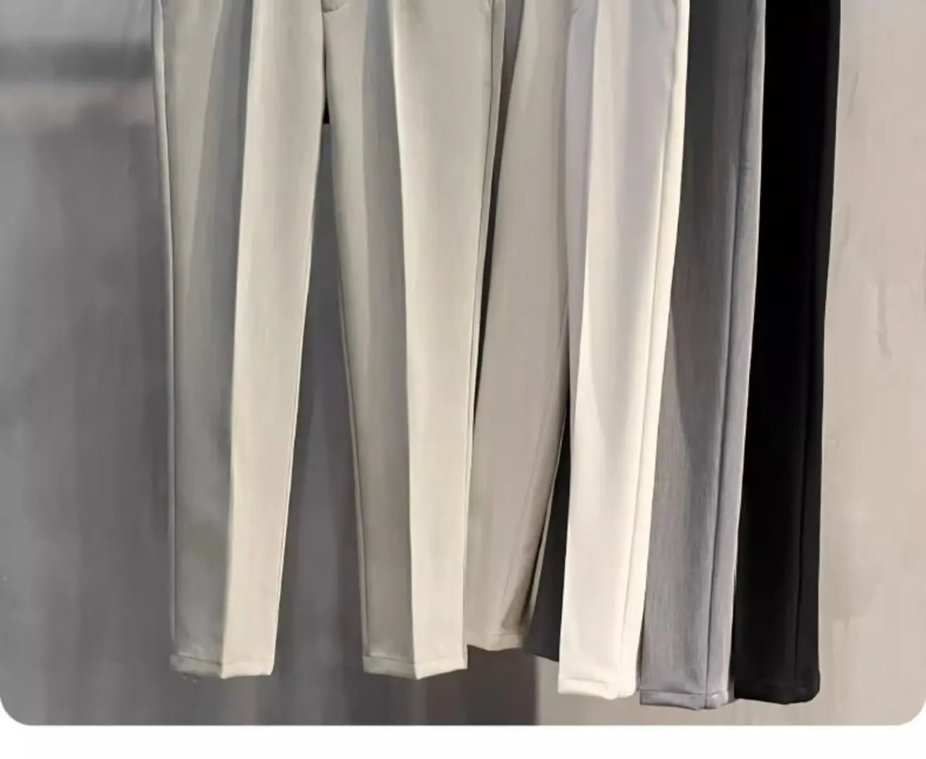 2025 Men's Straight - Leg Suit Pants Spring Trousers Simple Slim Non - ironing Dress Pants for Men - PratSN