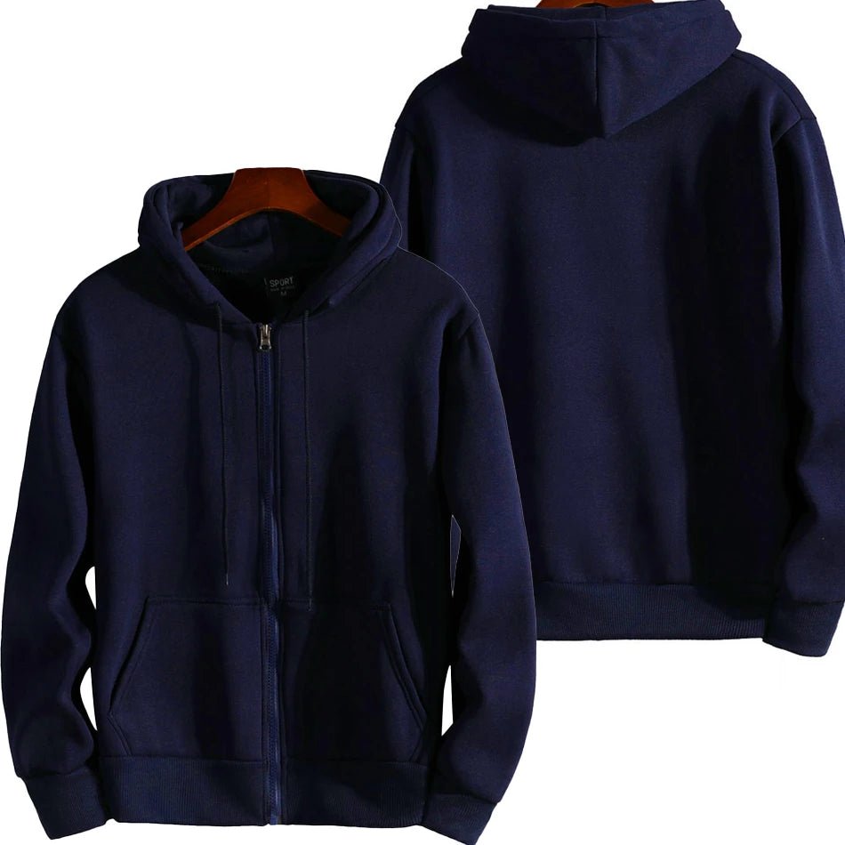 2025 New Fashion Zipper Hoodies Women/Men Fashion Long Sleeve Hooded Sweatshirt Casual Autumn Winter Sportwear Solid Clothes - PratSN