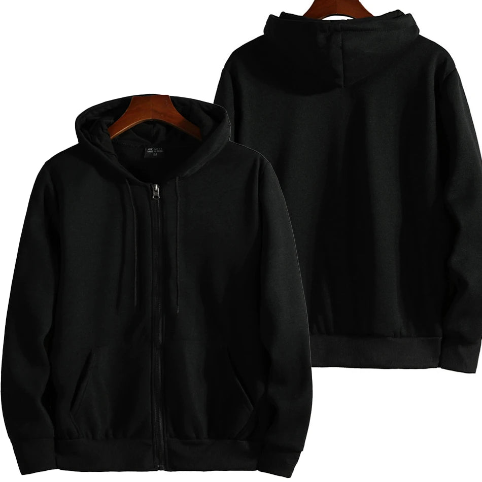 2025 New Fashion Zipper Hoodies Women/Men Fashion Long Sleeve Hooded Sweatshirt Casual Autumn Winter Sportwear Solid Clothes - PratSN