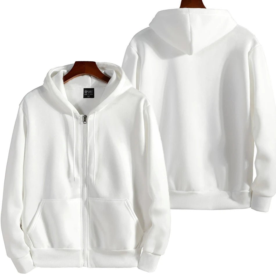 2025 New Fashion Zipper Hoodies Women/Men Fashion Long Sleeve Hooded Sweatshirt Casual Autumn Winter Sportwear Solid Clothes - PratSN