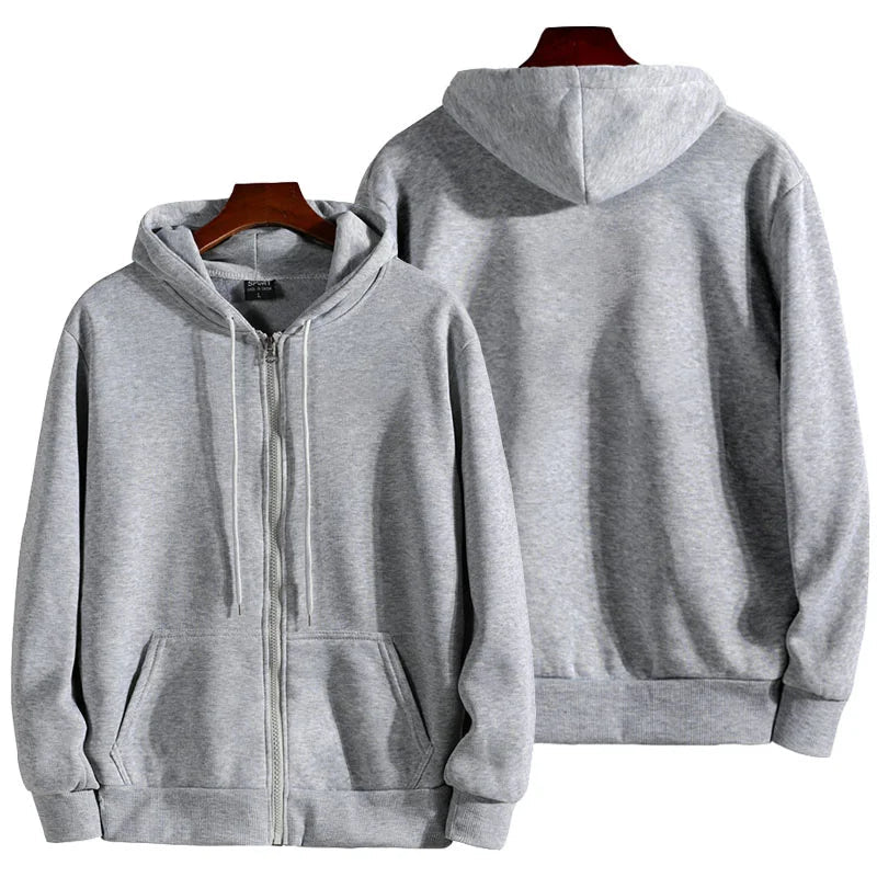 2025 New Fashion Zipper Hoodies Women/Men Fashion Long Sleeve Hooded Sweatshirt Casual Autumn Winter Sportwear Solid Clothes - PratSN