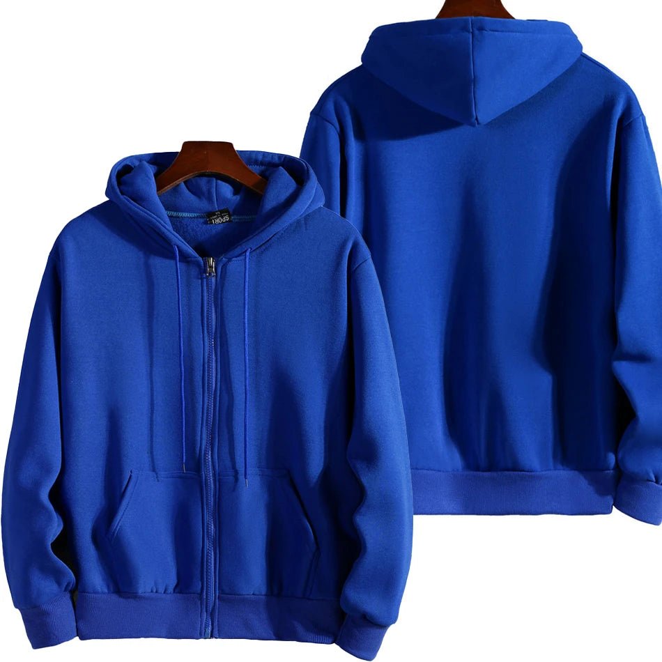 2025 New Fashion Zipper Hoodies Women/Men Fashion Long Sleeve Hooded Sweatshirt Casual Autumn Winter Sportwear Solid Clothes - PratSN