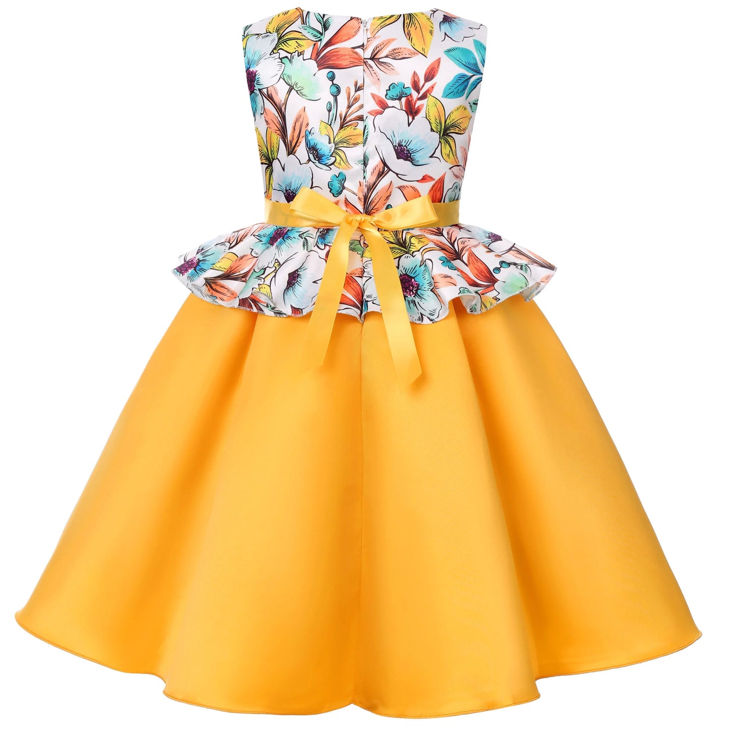 2025 New holiday party children's dress Children's puffy sleeve dress bow princess dress sold well - PratSN