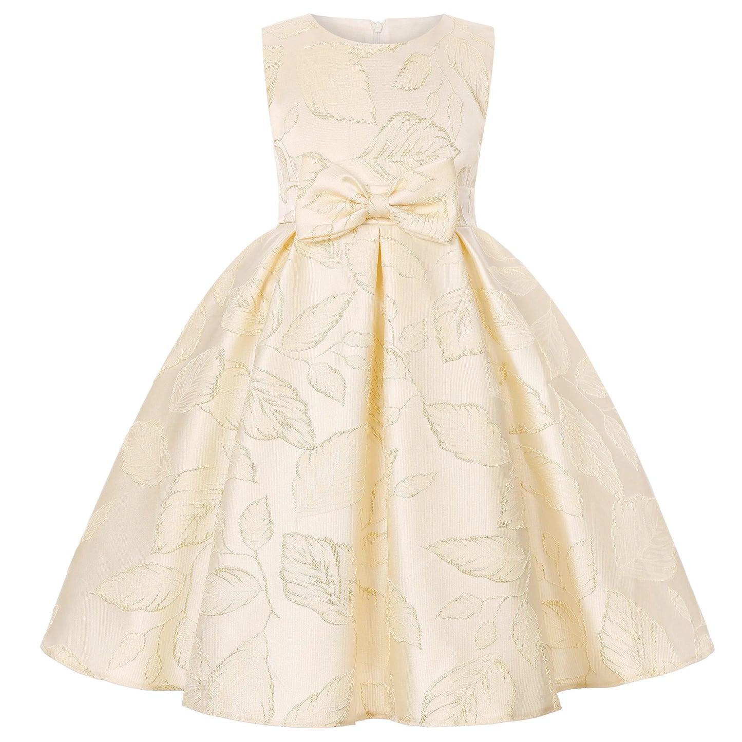 2025 New holiday party children's dress Children's puffy sleeve dress bow princess dress sold well - PratSN