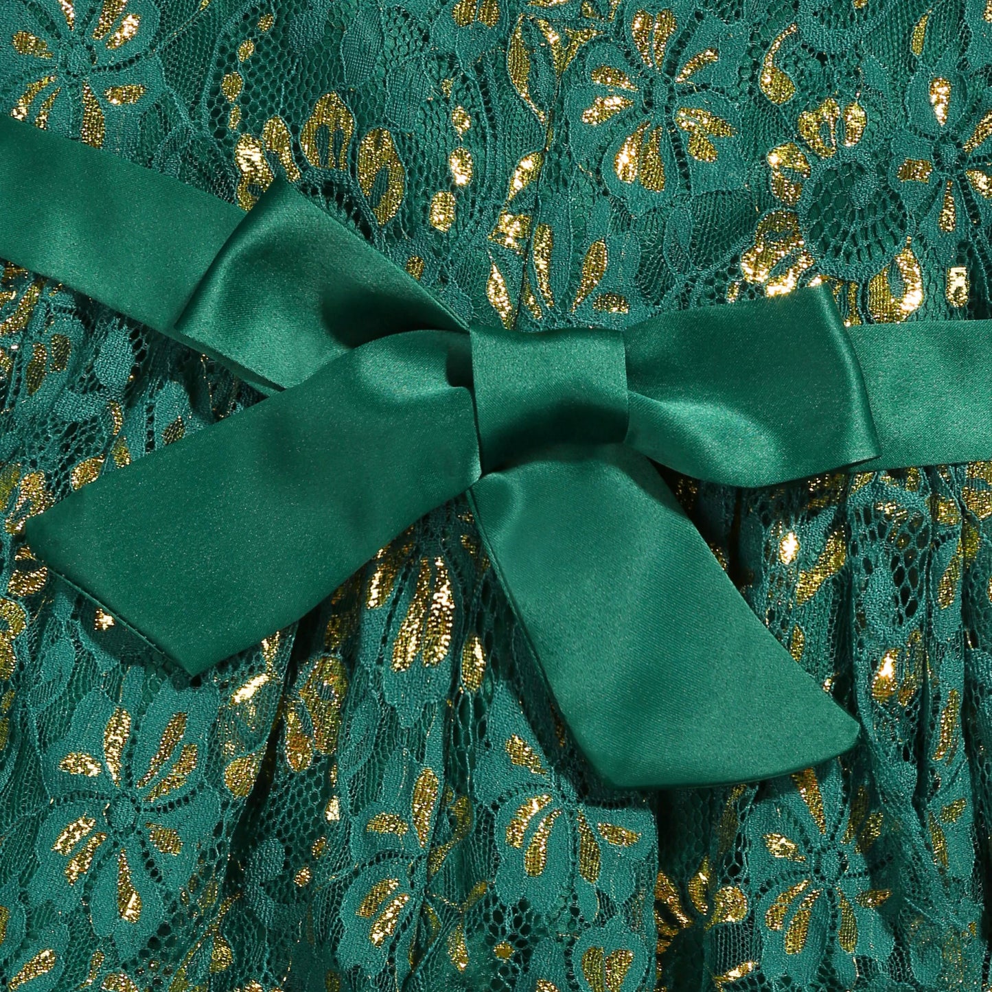 2025 New holiday party children's dress Children's puffy sleeve dress bow princess dress sold well - PratSN
