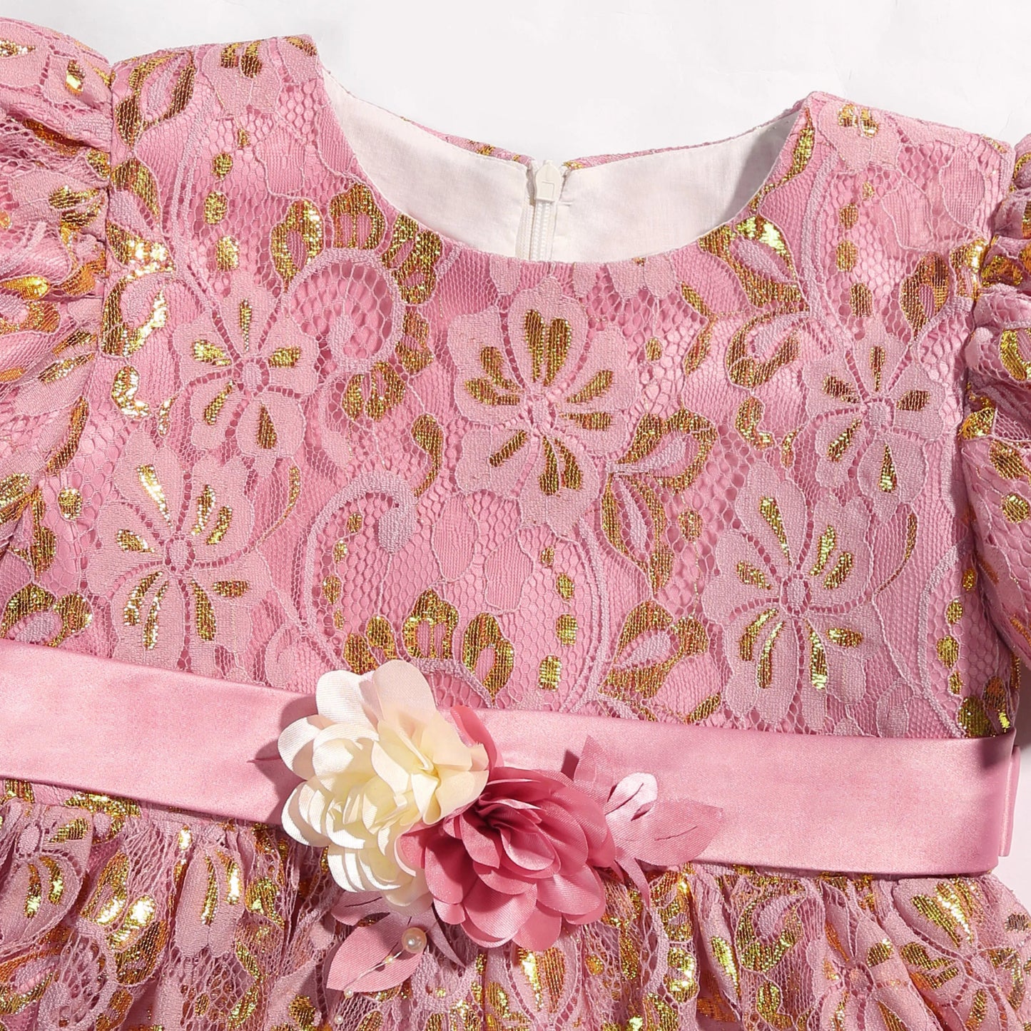 2025 New holiday party children's dress Children's puffy sleeve dress bow princess dress sold well - PratSN