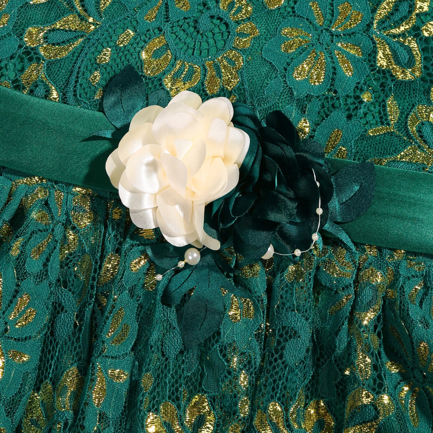 2025 New holiday party children's dress Children's puffy sleeve dress bow princess dress sold well - PratSN