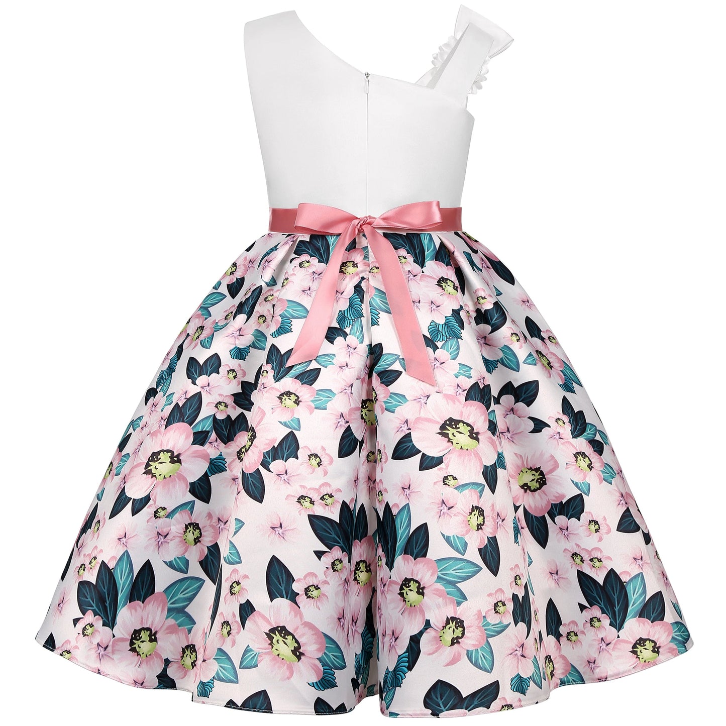 2025 New holiday party children's dress Children's puffy sleeve dress bow princess dress sold well - PratSN