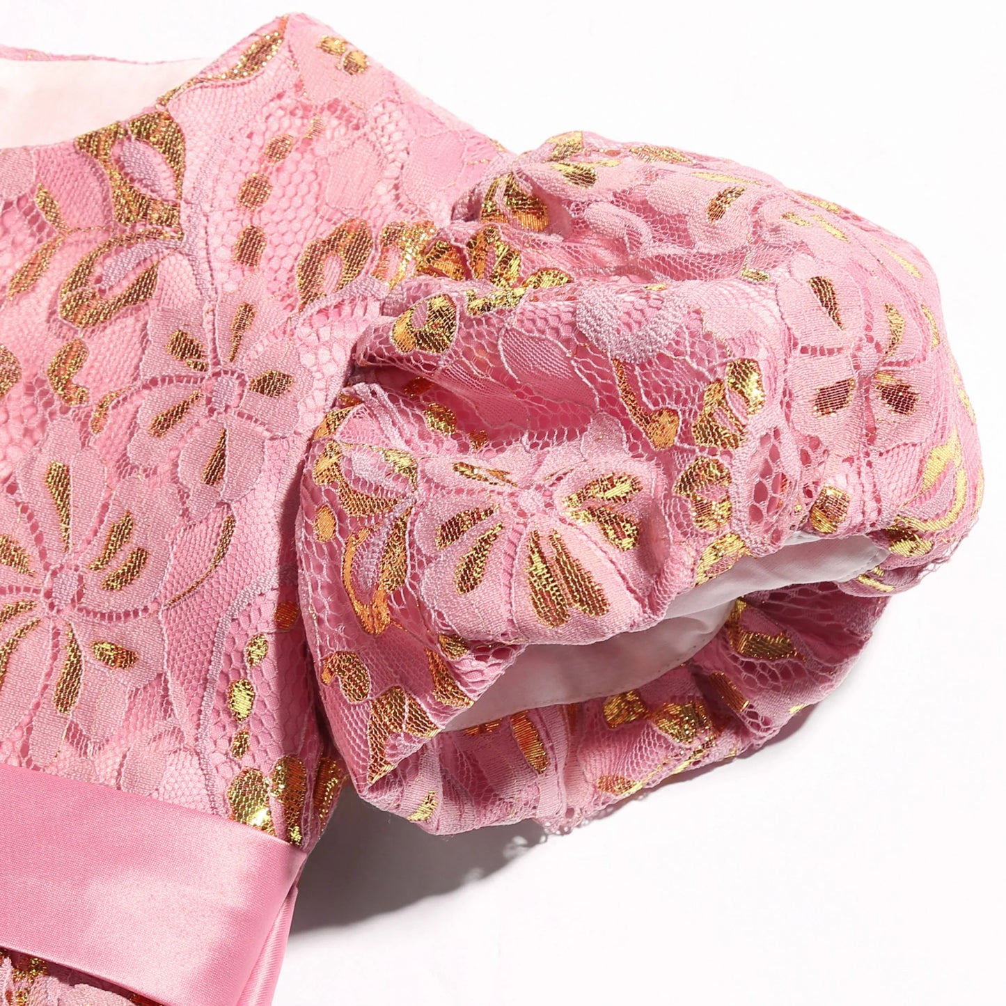 2025 New holiday party children's dress Children's puffy sleeve dress bow princess dress sold well - PratSN