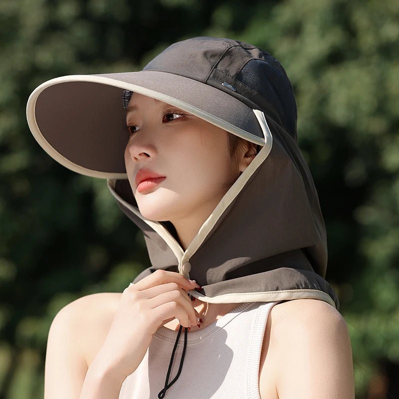 2025 Summer Outdoor Women's Bucket Hat with UV Protection for Travel Climbing Thin Shawl for Sun Protection - PratSN