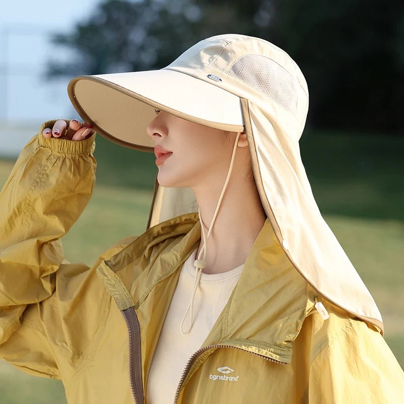 2025 Summer Outdoor Women's Bucket Hat with UV Protection for Travel Climbing Thin Shawl for Sun Protection - PratSN