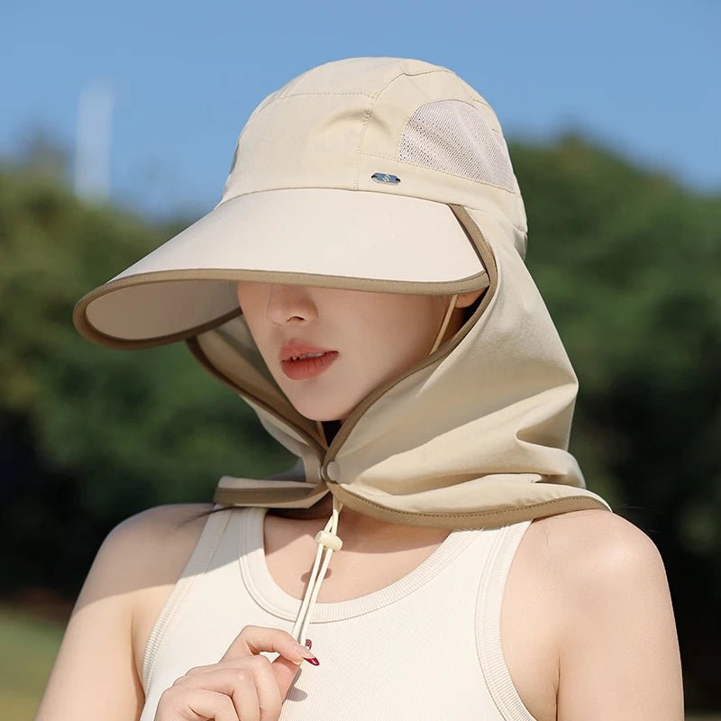 2025 Summer Outdoor Women's Bucket Hat with UV Protection for Travel Climbing Thin Shawl for Sun Protection - PratSN