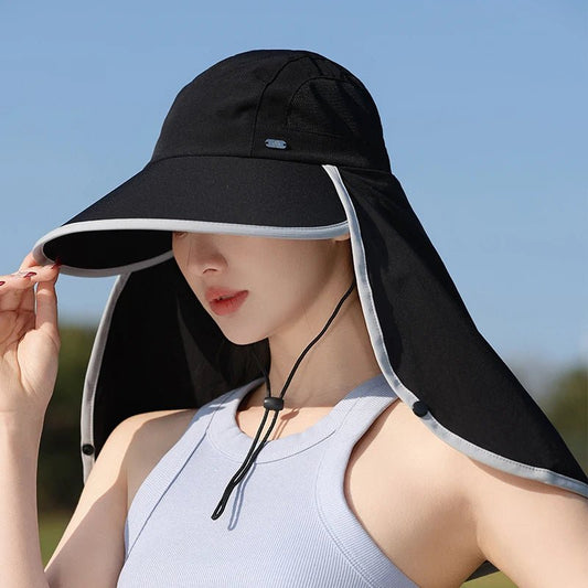 2025 Summer Outdoor Women's Bucket Hat with UV Protection for Travel Climbing Thin Shawl for Sun Protection - PratSN