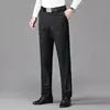 28 - 42 Burgundy Men's Trousers Men's Business Formal Casual Trousers Straight Solid Color Suit Pants - PratSN