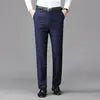 28 - 42 Burgundy Men's Trousers Men's Business Formal Casual Trousers Straight Solid Color Suit Pants - PratSN