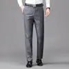 28 - 42 Burgundy Men's Trousers Men's Business Formal Casual Trousers Straight Solid Color Suit Pants - PratSN