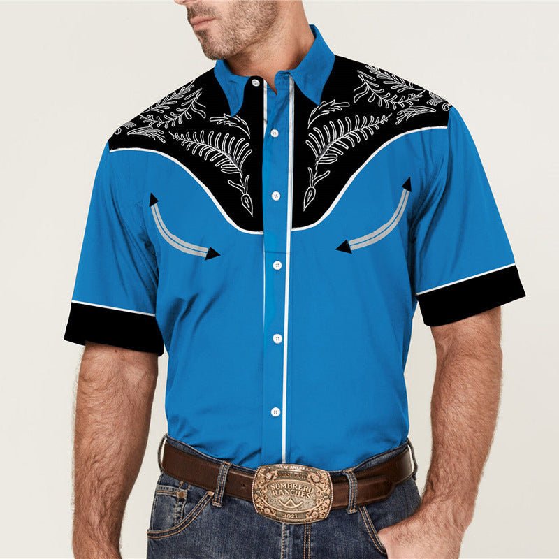3D Personalized Printing T-shirt Summer Loose Short Sleeve Lapel Shirt Casual Streetwear Clothing For Men - PratSN