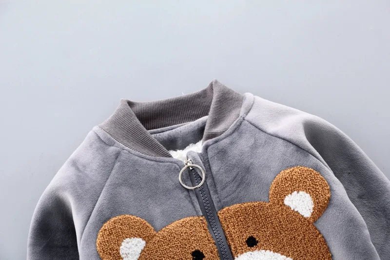 3PCS Winter Autumn Toddler Baby Boys Girls Clothes Baby Sweaters Coat +Pants +Hooded Vest Outfit Set Infant Warm Clothing Suits - PratSN