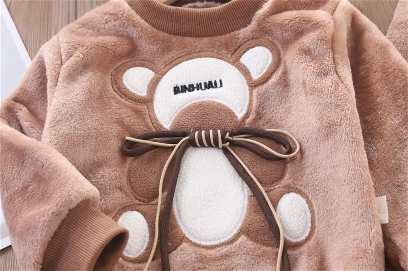 3PCS Winter Autumn Toddler Baby Boys Girls Clothes Baby Sweaters Coat +Pants +Hooded Vest Outfit Set Infant Warm Clothing Suits - PratSN