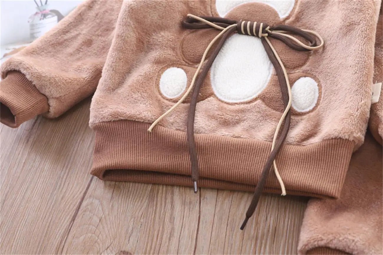 3PCS Winter Autumn Toddler Baby Boys Girls Clothes Baby Sweaters Coat +Pants +Hooded Vest Outfit Set Infant Warm Clothing Suits - PratSN