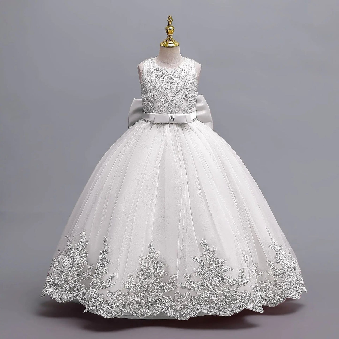 4 - 12 years old gorgeous girl dress sheer elegant girl birthday party princess dress long carnival evening dress summer clothing - PratSN