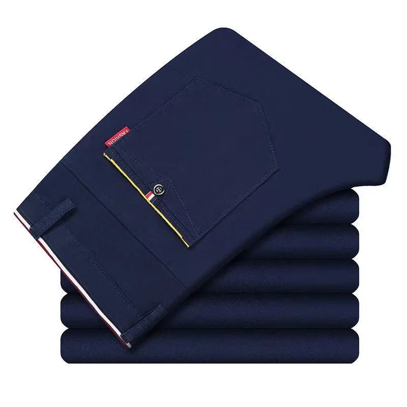 6 Colors Fashion Mens Slim Fit Casual Pants Korea Style Business Work Trousers All - match Mens Midwaist Straight Casual Pants - PratSN