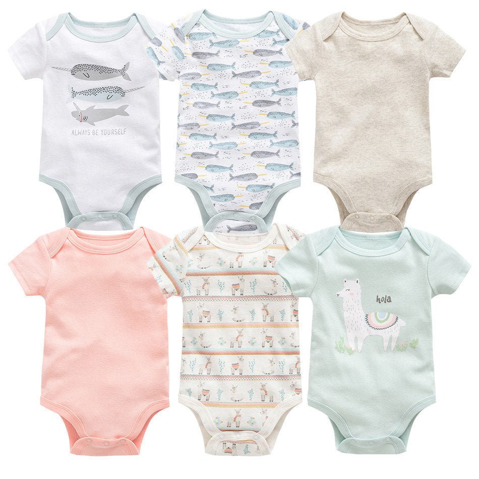 6 - piece baby jumpsuit new short - sleeved baby clothes - PratSN