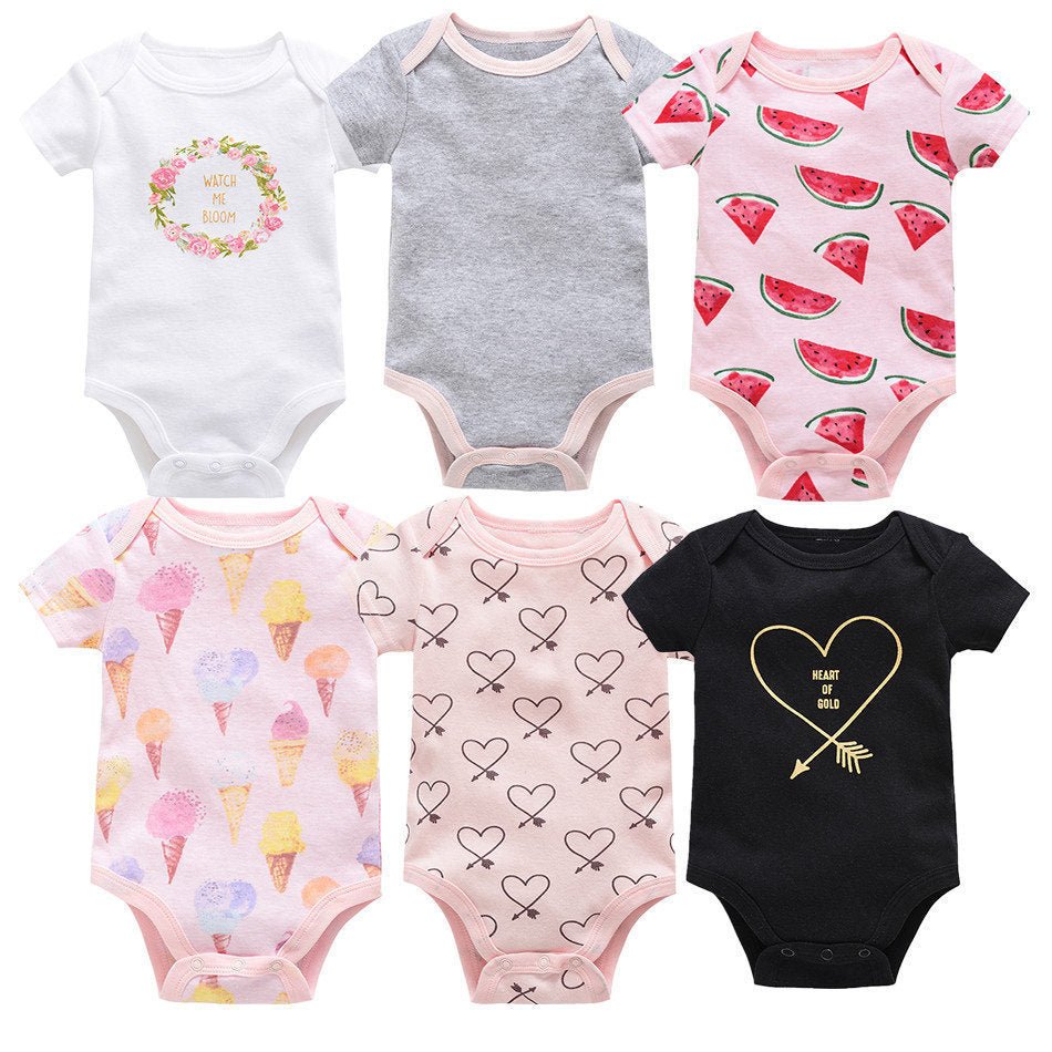 6 - piece baby jumpsuit new short - sleeved baby clothes - PratSN