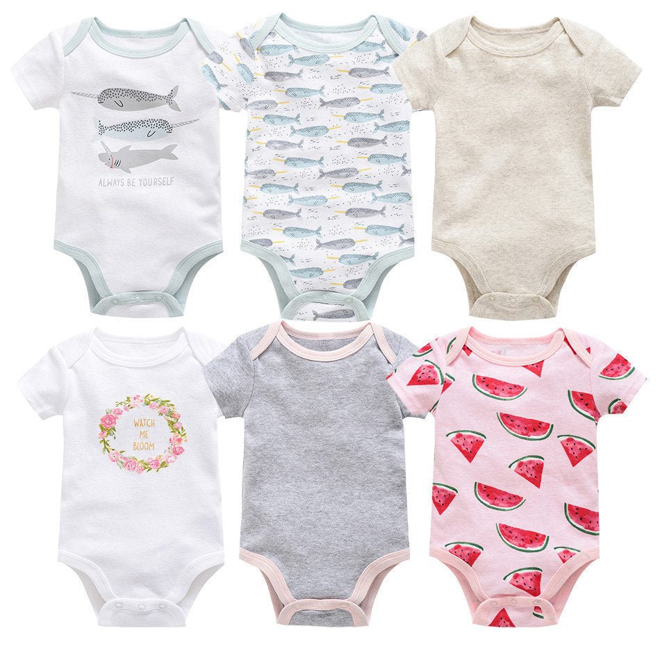 6 - piece baby jumpsuit new short - sleeved baby clothes - PratSN