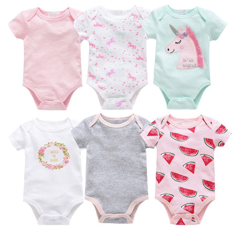 6 - piece baby jumpsuit new short - sleeved baby clothes - PratSN