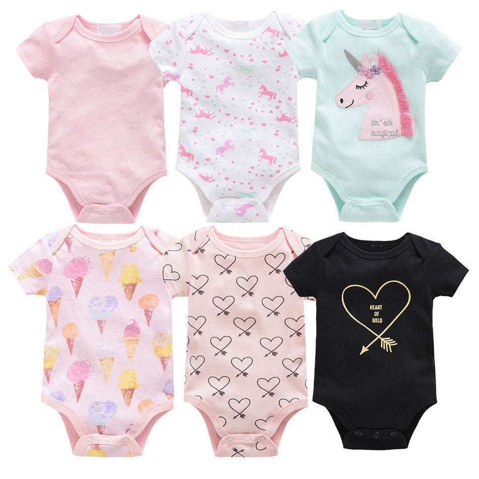 6 - piece baby jumpsuit new short - sleeved baby clothes - PratSN
