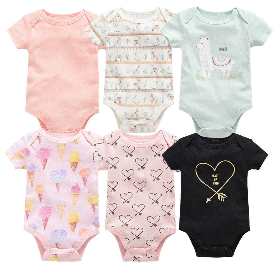 6 - piece baby jumpsuit new short - sleeved baby clothes - PratSN